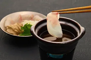旬の白身のしゃぶしゃぶ
